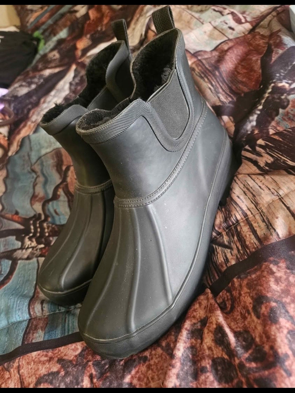 chooka Black Slip-On Waterproof Ankle Boots